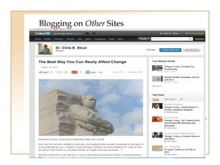 Blogging on Other Sites 
 