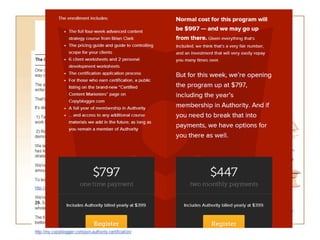 But, writer beware… 
 