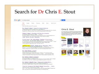 Chris Stout on Getting Published