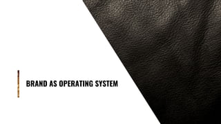 BRAND AS OPERATING SYSTEM
 
