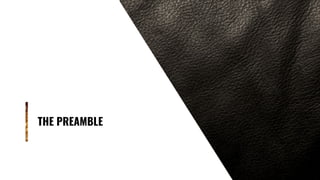THE PREAMBLE
 
