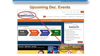 QuickBooks Made Easy for Nonprofits
Upcoming Dec. Events
 