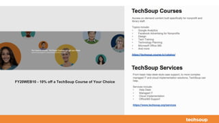 FY20WEB10 - 10% off a TechSoup Course of Your Choice
 