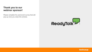 Thank you to our
webinar sponsor!
Please complete the post-event survey that will
pop up once you close this window.
 