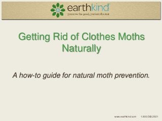 www.earthkind.com 1.800.583.2921
Getting Rid of Clothes Moths
Naturally
A how-to guide for natural moth prevention.
 