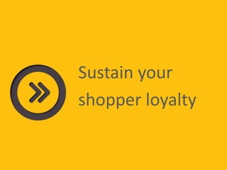 Sustain your
shopper loyalty
 