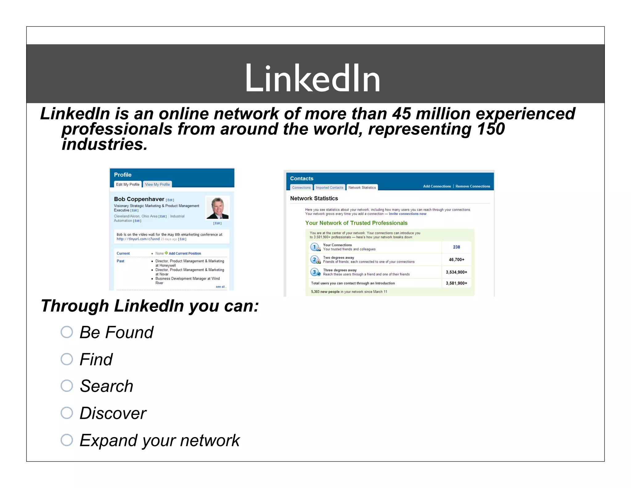 Social Networking




Bob Coppenhaver – Strategic Marketing & Product Management
 