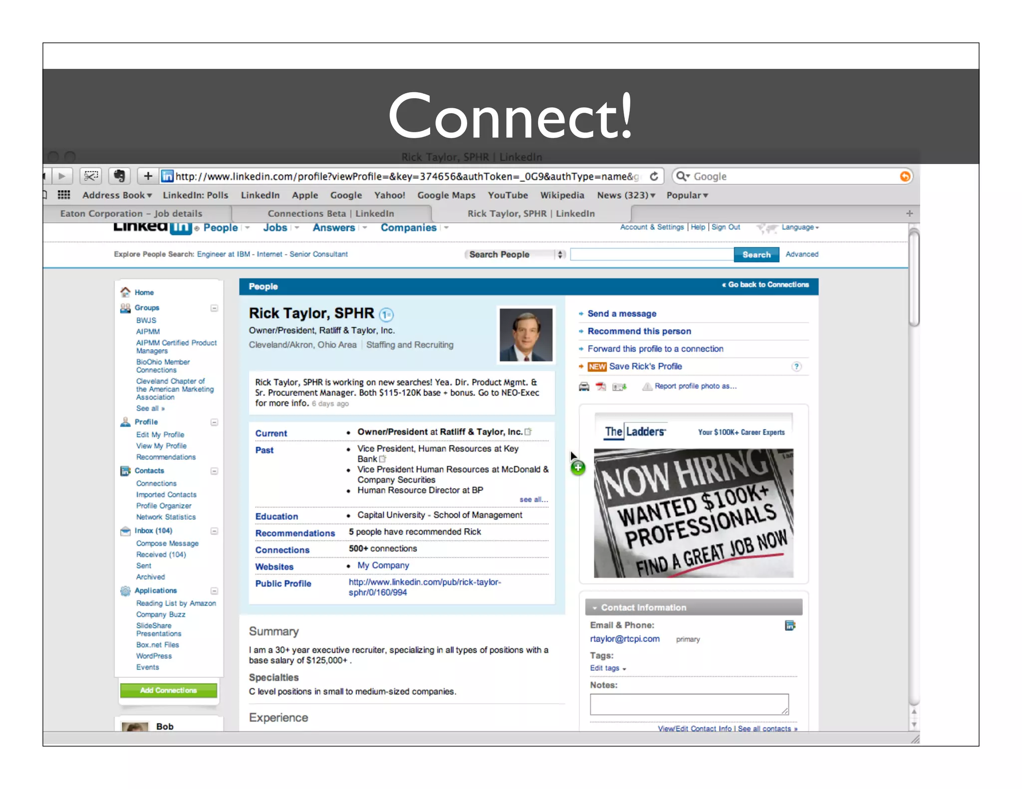 Find Contacts You Already Know
 Bob Coppenhaver – Strategic Marketing & Product Management
 