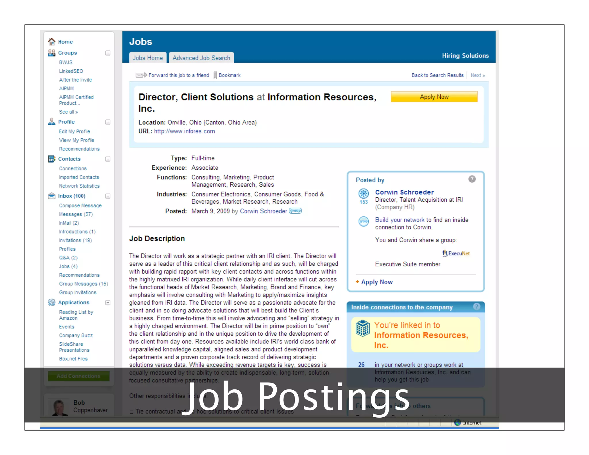 Groups




Bob Coppenhaver – Strategic Marketing & Product Management
 