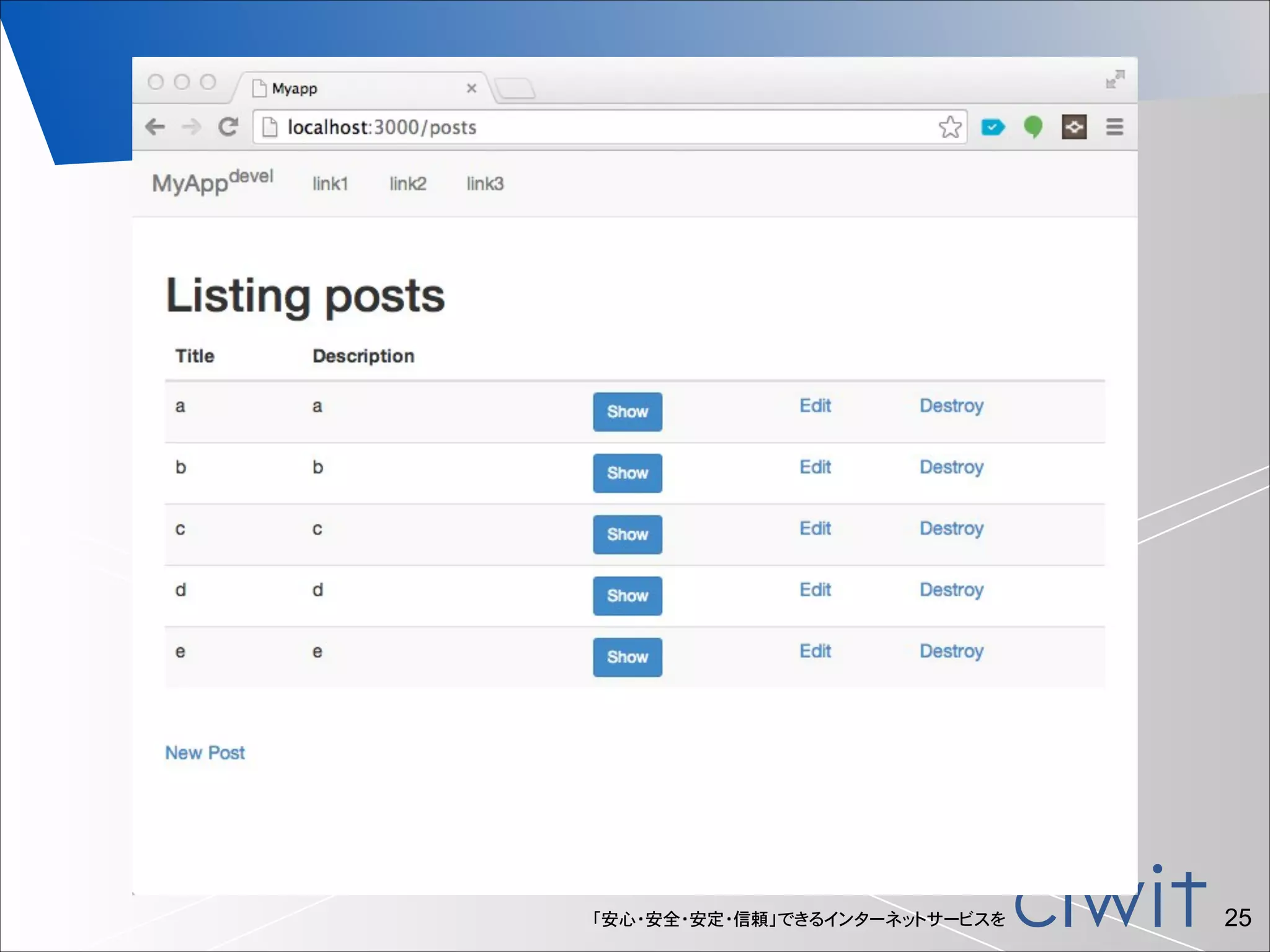 「安心・安全・安定・信頼」できるインターネットサービスを

!25

 