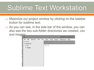 Sublime Button Getting started with Website Project and Sublime Text 2 | PPTX