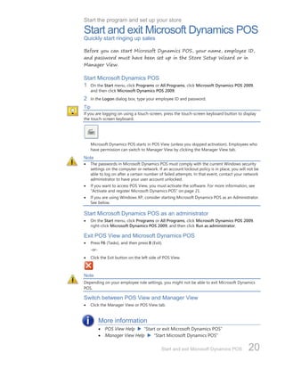 Getting started for Microsoft Dynamic POS | PDF