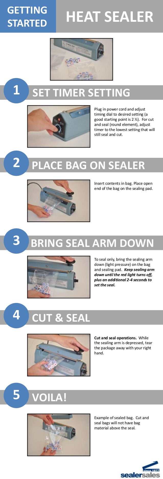 Getting Started How to use a Heat Sealer