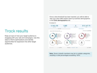 Track results
Keep an eye on how your target audience is
engaging with your ads and campaigns. Use this
data to inform opt...