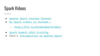 Getting started contributing to Apache Spark