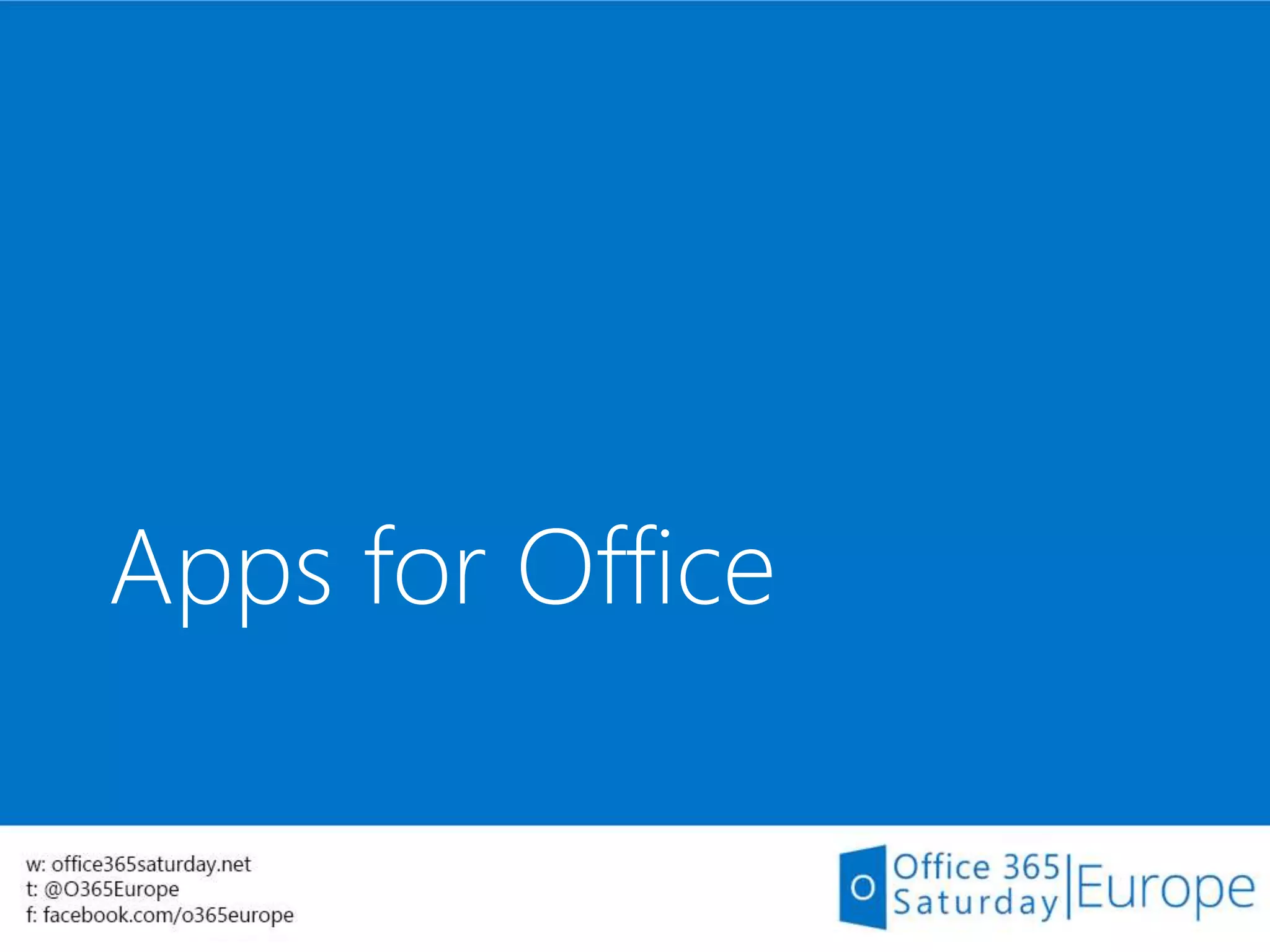 Apps for Office
 
