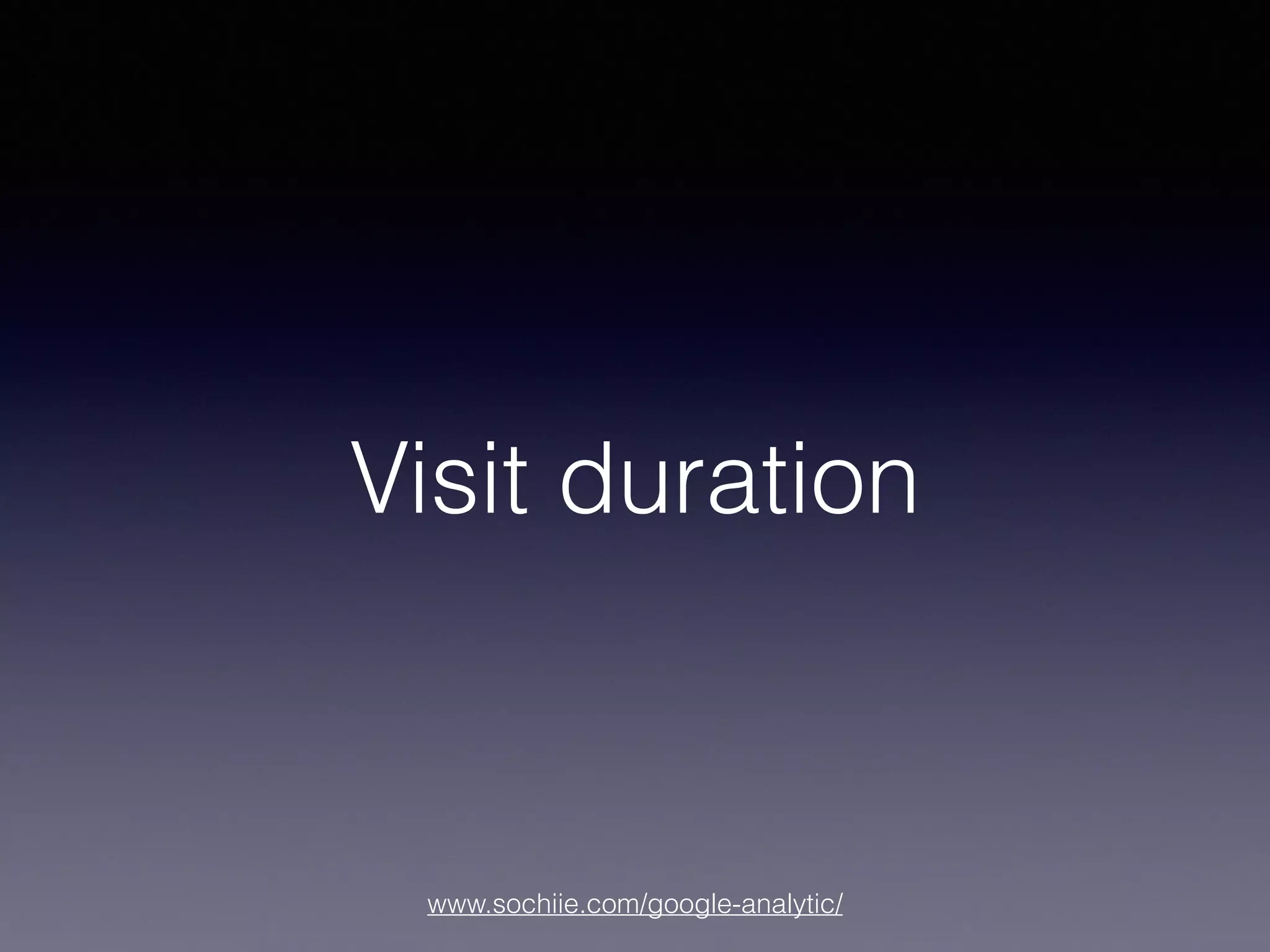 www.sochiie.com/google-analytic/
Visit duration
 