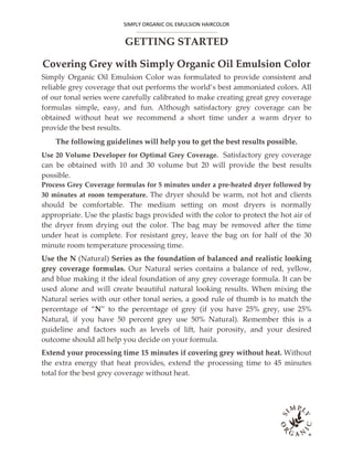 Simply Organic Hair Color - Getting Started Guide | PDF