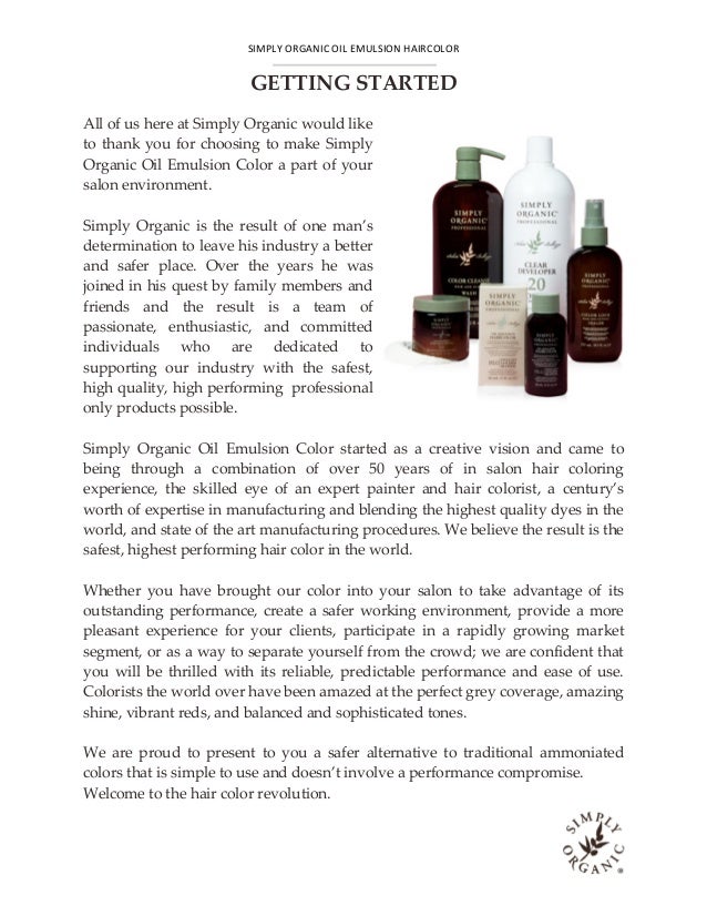 Simply Organic Hair Color Getting Started Guide