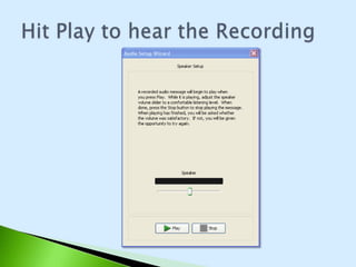 Hit Play to hear the Recording