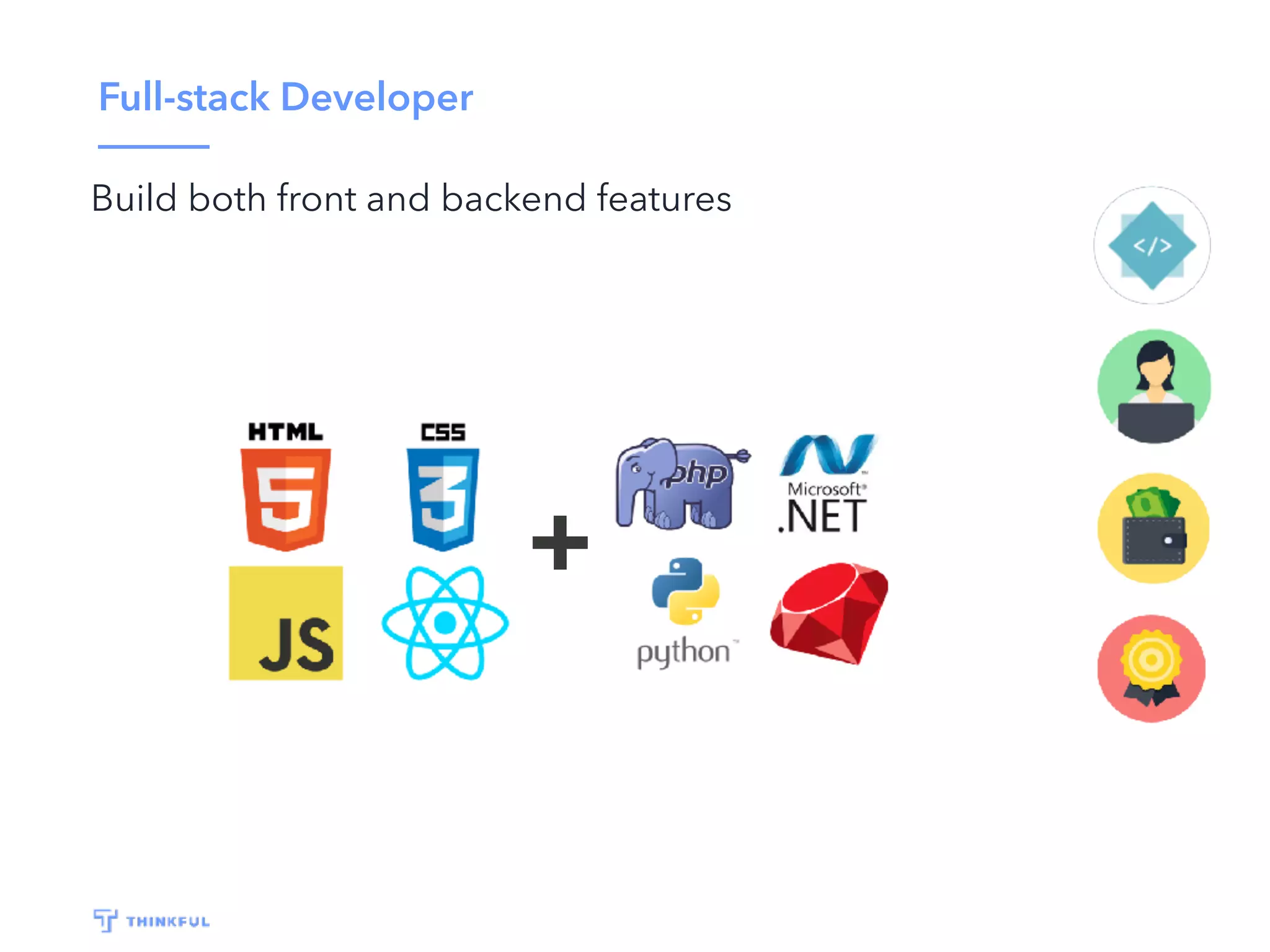 Full-stack Developer
Build both front and backend features
+
 