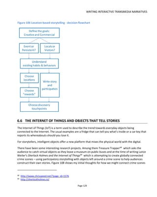 WRITING INTERACTIVE TRANSMEDIA NARRATIVES
Page 131
Figure 107 Objects that tell stories
Figure 108 Connected crime scenes
 