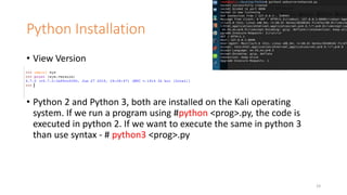 Getting started kali linux | PPTX