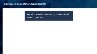 Configure kubectl for Amazon EKS
 