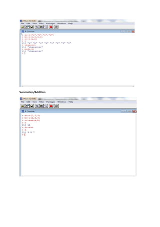 Summation/Addition 
 