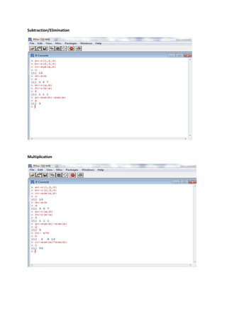 Subtraction/Elimination 
Multiplication 
 