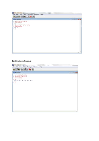 Combinations of vectors 
 
