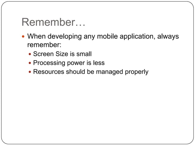 Getting started with android | PPT