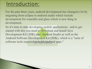 Getting started with android studio | PPT
