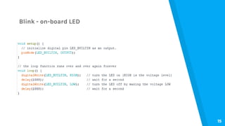 Blink - on-board LED
15
 