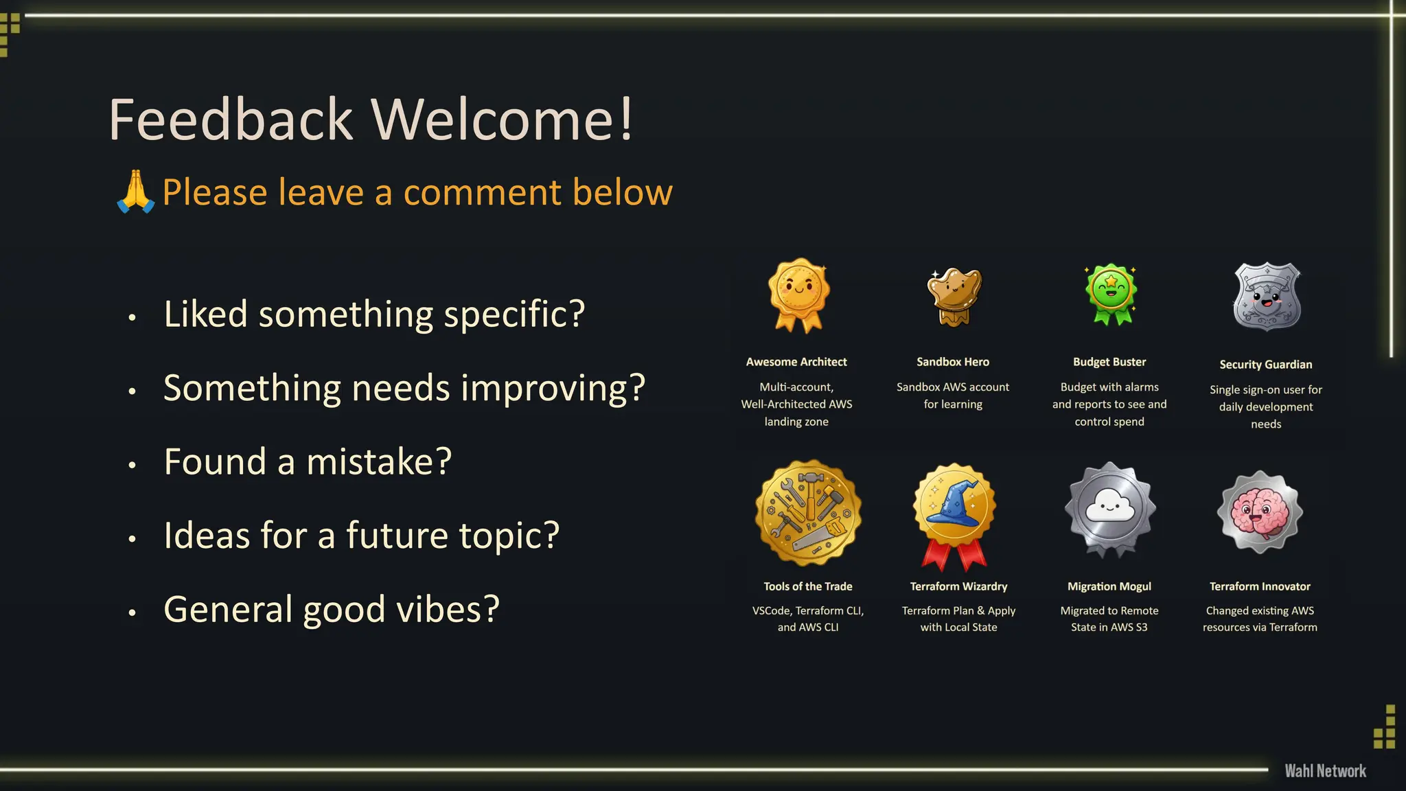 Feedback Welcome!
🙏Please leave a comment below
• Liked something specific?
• Something needs improving?
• Found a mistake?
• Ideas for a future topic?
• General good vibes?
 