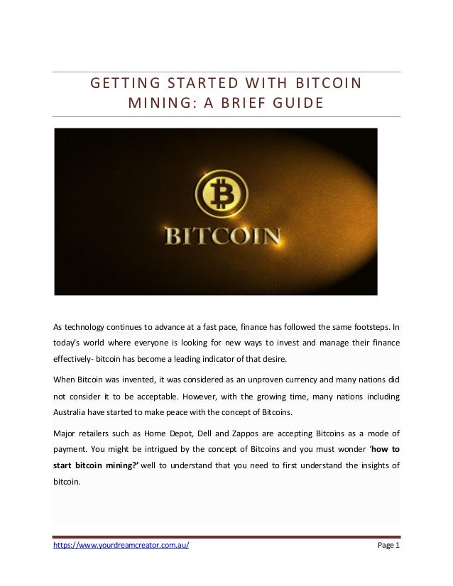 Getting Started With Bitcoin Mining Converted