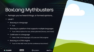 Getting Started with BoxLang: An Alternative CFML Engine and Platform ...