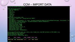 CCM – IMPORT DATA
 