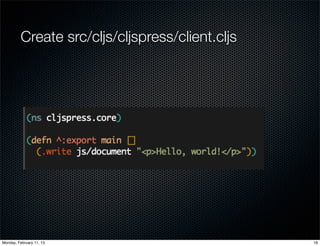 Getting started with ClojureScript | PDF
