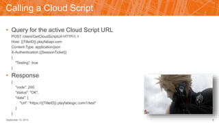 Getting started with Cloud Script