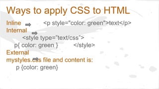 Getting started with css | PPTX