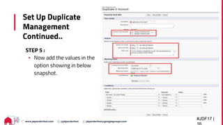 Getting started with data.com duplicate management | PPTX