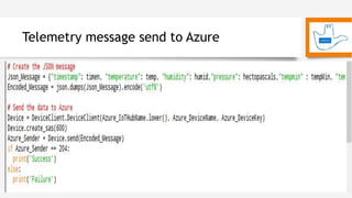 Telemetry message send to Azure
 