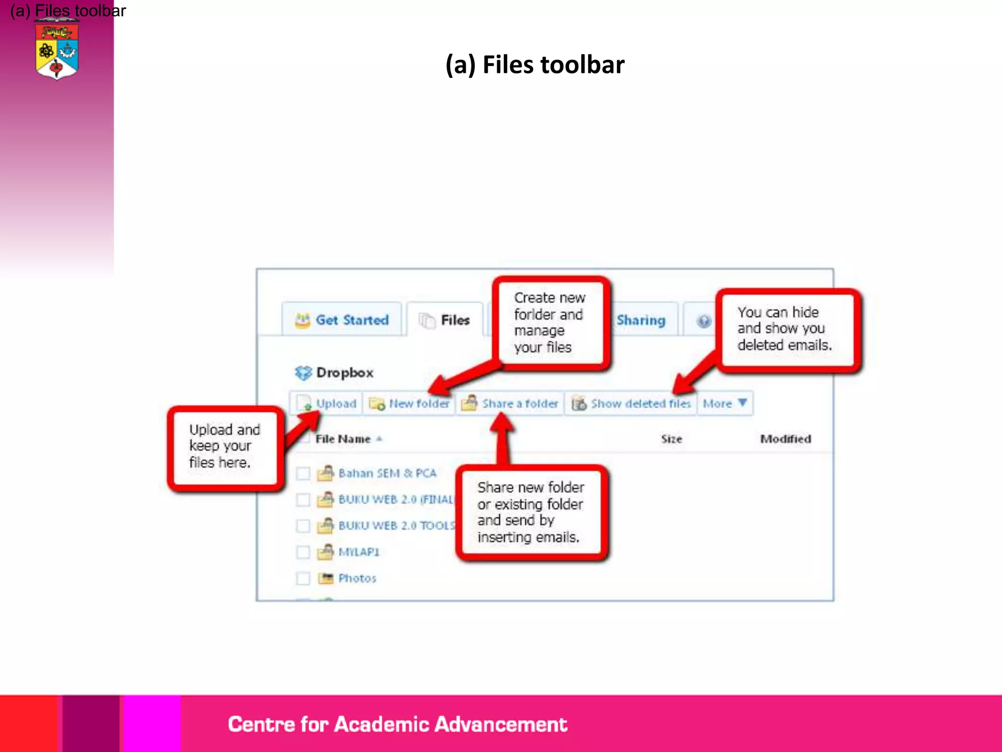 (a) Files toolbar


                    (a) Files toolbar
 