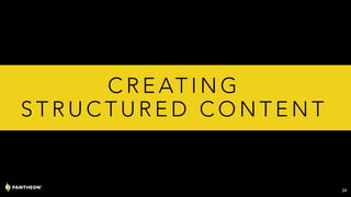 C R E AT I N G
S T R U C T U R E D C O N T E N T
34
 