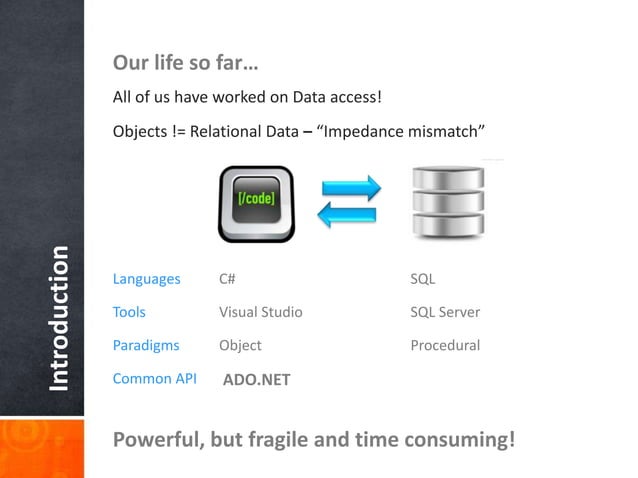 Getting started with entity framework | PPTX