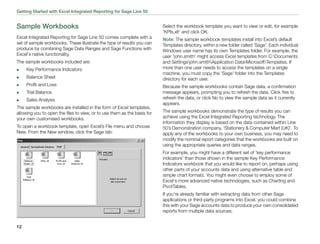 Getting started with excel integrated reporting for sage line 50 | PDF