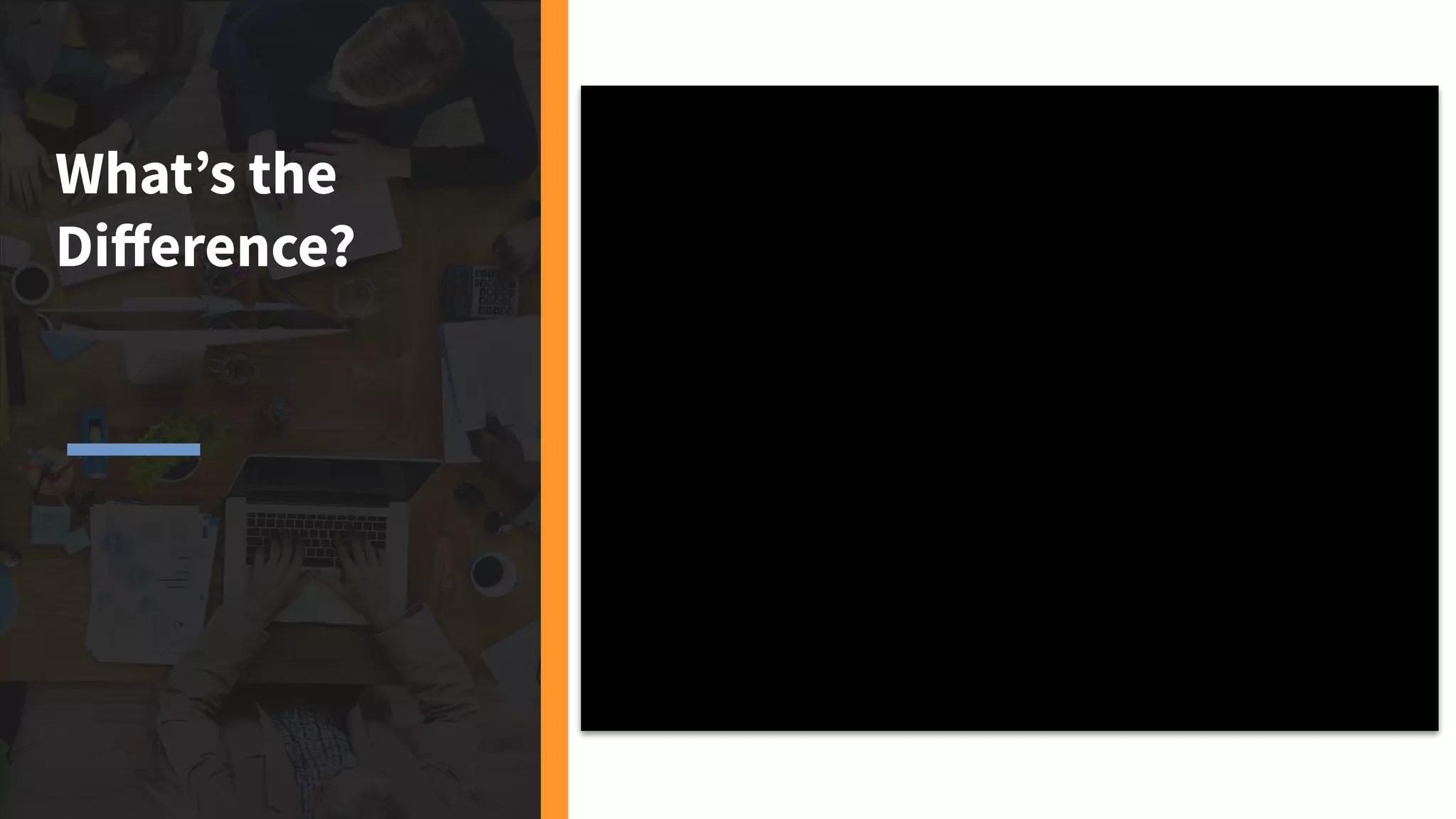 What’s the
Diﬀerence?
 