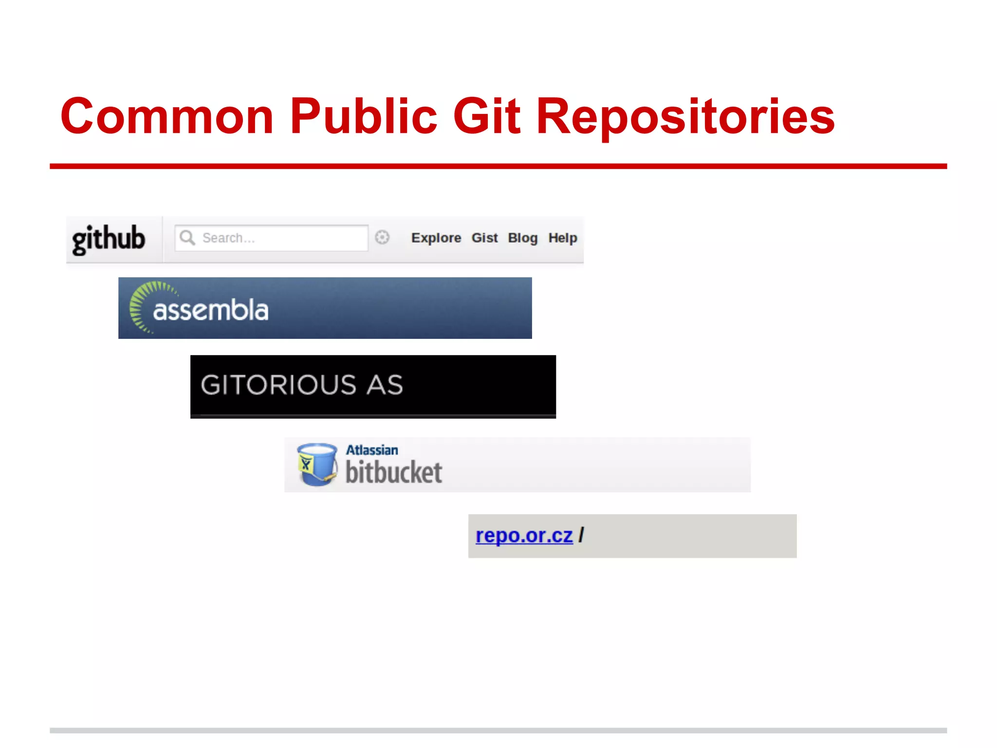 Common Public Git Repositories
 