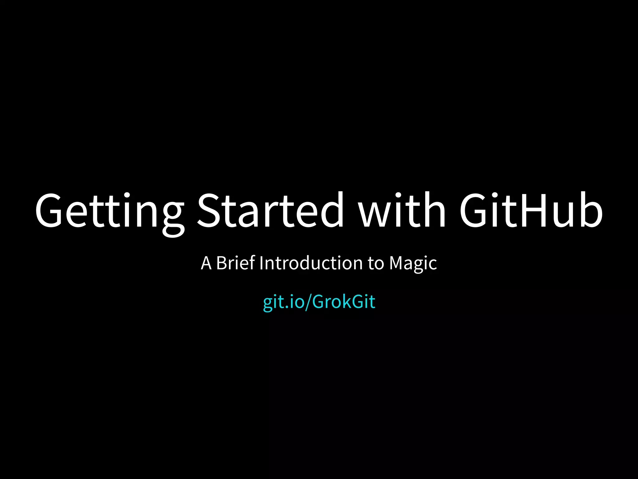 Getting started with GitHub | PPT